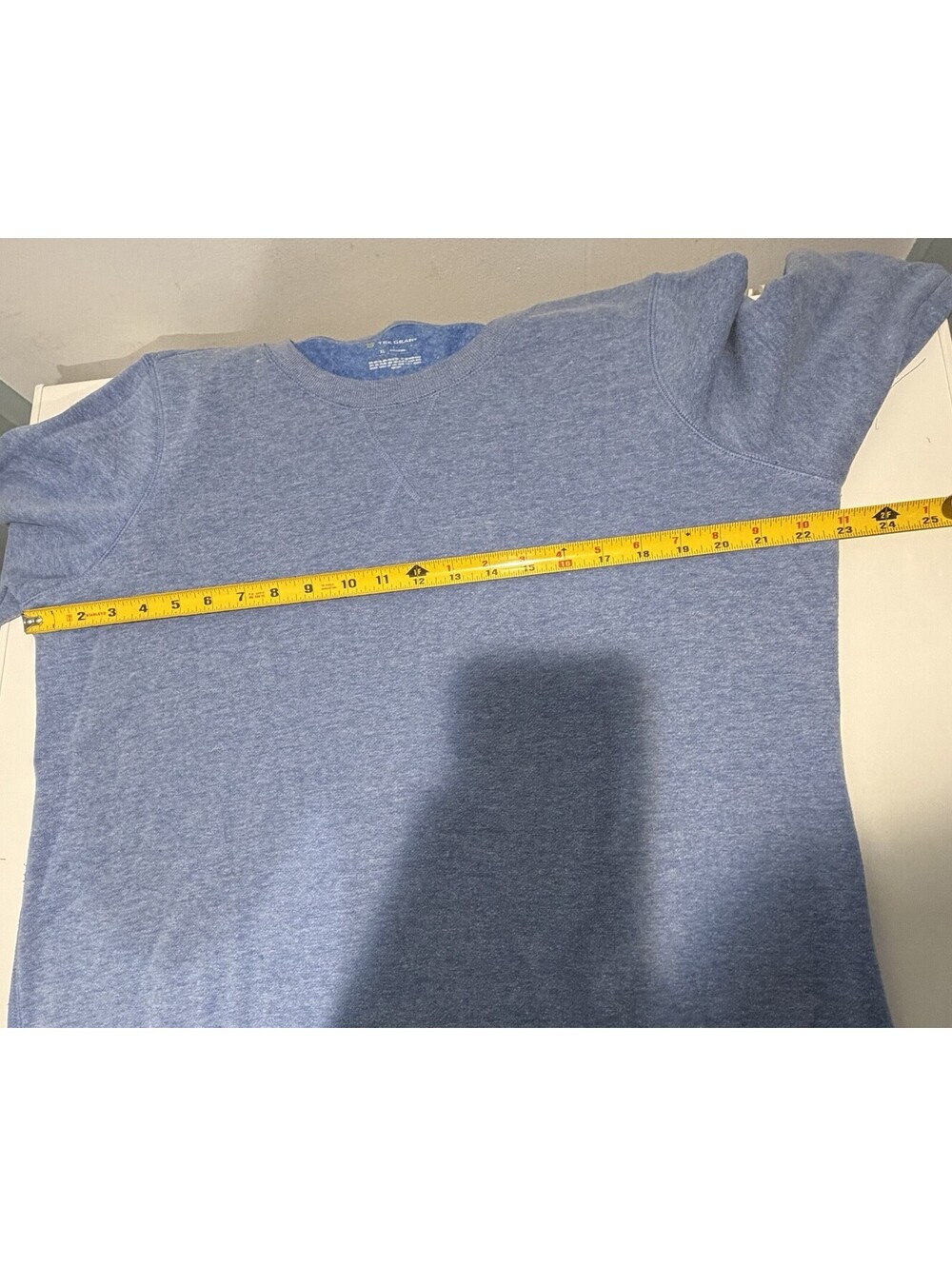 Mens Tek Gear Sweatshirt Crew Neck Size XL Blue - Picture 4 of 4